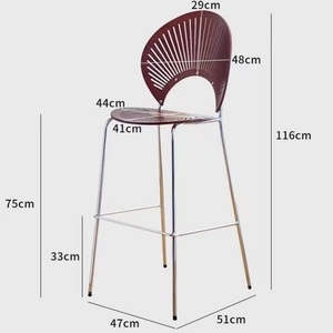 Tabouret de bar moderne, tabouret de comptoir rembourré élégant pour îlot de cuisine et intérieurs de bar - Product Image 6