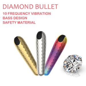 AIERSHA <span class=keywords><strong>Vibrator</strong></span> peluru Mini silikon ABS Stimulator getaran 10 frekuensi klitoris Diamante warna - Product Image 3