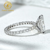 Bagues de fiançailles en or massif 10/14/18 carats avec diamant de laboratoire certifié IGI CVD HPHT taille radiant pour femmes et hommes, clarté VVS1