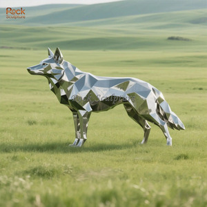 งานฝีมือโลหะสแตนเลสขัดเงาแบบกำหนดเองสำหรับตกแต่งสวนภายนอกอาคาร - Product Image 2