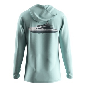 Camiseta con Capucha para Hombre, Protección Solar, Nailon y Spandex, Elástica en 4 Direcciones, Ajuste Atlético, Costuras Reforzadas para Pesca, Senderismo y Camping - Product Image 4