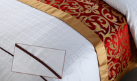 Ensemble de literie de chambre à coucher 100% coton, drap de lit de couleur blanche, taille unique en percale