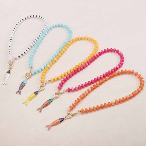 Collier bohème coloré en résine perlée avec pendentif poisson, style vacances, bijoux ras-du-<span class=keywords><strong>cou</strong></span>, vente en gros REACH - Product Image 2