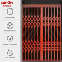 Porte pliante télescopique rétractable en acier inoxydable avec porte coulissante à pousser-tirer, garde-corps de ventilation, filet de balcon antivol