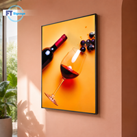 Boîte à lumière LED ultra-fine en aluminium avec cadre à clipser, haute luminosité, résistante à l'eau, module LED 3 ans, publicité pour menus de café et restaurant