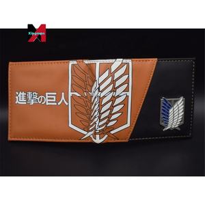 Attack on Titan Shingeki No Kyojin Cartoon Men PU Cartera corta de cuero con tarjetero Monedero - Product Image 6