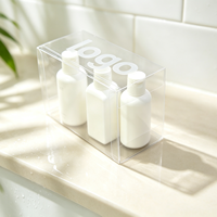 Boîtes d'emballage en plastique personnalisées de qualité supérieure, boîtes transparentes en PET pour shampooing, gel douche, lotion et autres produits de soins personnels et d'hygiène