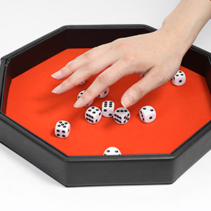 Velours en cuir PU pour rouler les dés plateau de rangement avec dés multicolore octogone dés plateau roulant ensemble pour jeux de table - Product Image 2