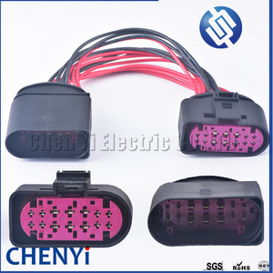 Faro auto Xenon 14 Pin femmina a 14 Pin connettore <span class=keywords><strong>maschio</strong></span> adattatore Pigtail 1 j0973737 1 j0973837 con cavo 20cm spina e gioco - Product Image 1