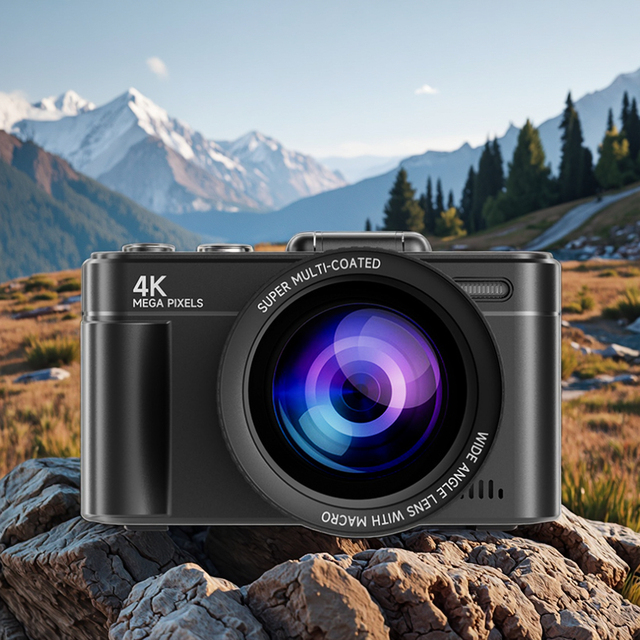 V5 Economical New Digital Camera for Students Micro Single CCD Rotating Screen Beauty Shots Party Selfies CMOS Sensor Element