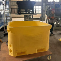 Boright BR-F800 800L Glacière isotherme en LLDPE+PU, étanche et durable pour le transport de fruits de mer et la pêche en mer