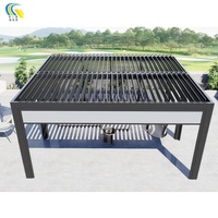 Option d'accessoires à DEL Hangars de rangement extérieurs avec cadre enduit de poudre pour le jardinage-Pergola Gazebo et pavillon