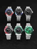 Montre à quartz minimaliste pour homme, montre à quartz GMT universelle avec chiffres arabes, lunette personnalisée en acier inoxydable