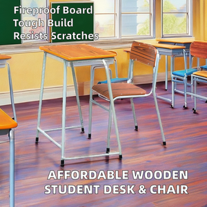 Silla de Escritorio Individual Comercial Moderna Fija para Escuela, de Acero y Contrachapado, Color Personalizado, OEM/ODM, Modelo Aoyasi PT-106H - Product Image 5