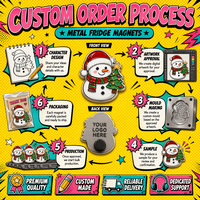 Custom Christmas Enamel Fridge Magnet Snowman Santa Gingerbread Xmas Tree Hard Enamel Gold Metal Holiday Magnet
