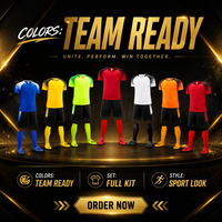 Ensemble de maillot de football personnalisé à transfert thermique, maillot d'entraînement à manches courtes et short, vêtements de sport à séchage rapide