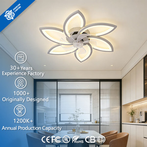 Nouveau ventilateur <span class=keywords><strong>de</strong></span> plafond silencieux avec télécommande, lumière LED, moteur AC/DC, 6 pales en ABS pour salon et chambre, intelligent, forte puissance <span class=keywords><strong>de</strong></span> ventilation - Product Image 1