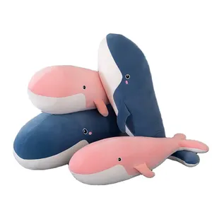 hot sale Plush Whale Plush Pillow Toy Cartoon Super Soft Plush Toy Sea Animal Stuffed Big Blue Whale Fish
