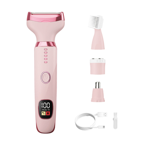 Elektrischer Bikini-Trimmer für Frauen 4-in-1 wasserdichte schmerzlose Haaren tfernung Gesicht Körper Private Area <span class=keywords><strong>Shaver</strong></span> Scham körper Haars ch neider - Product Image 6