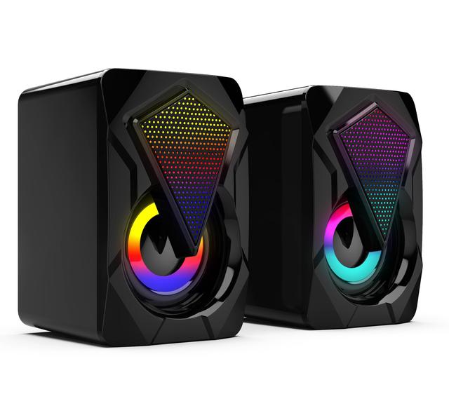 MINI Desktop PC Laptop Mobile Phone Subwoofer USB Electronic Gadgets Wireless Bluetooth Loudspeaker Dazzling RGB Lingt Speaker