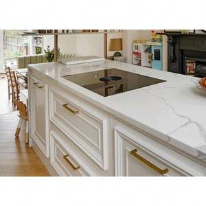 Prix d'usine, armoire de cuisine en bois massif de style américain moderne, armoire de cuisine classique en bois avec îlot de cuisine - Product Image 2