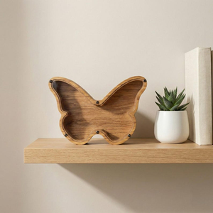 <span class=keywords><strong>Tirelire</strong></span> Papillon en Chêne Massif pour Enfants, Boîte à Monnaie de Sublimation pour la Remise des Diplômes, Boîte d'Épargne - Product Image 5
