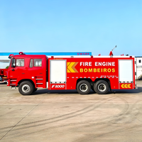 Nouveau camion de pompier et de sauvetage Shacman X3000 à 10 roues avec réservoir d'eau de 8000 L, transmission 6x4, moteur diesel, prix usine