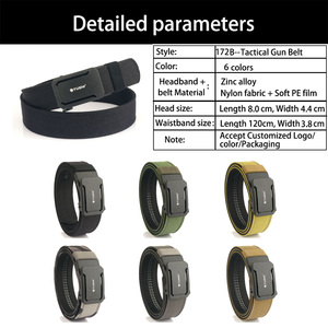 Hebilla de Metal automática de liberación rápida para trabajo pesado, cinturón de tirador de pistolas de entrenamiento al aire libre de nailon grueso de doble capa - Product Image 2