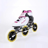 Patins à roulettes en ligne 3/4 roues pour enfants, bottes professionnelles de patinage de vitesse