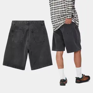 M8 Винтажная летняя уличная одежда с короткими джинсами свободные рабочие шорты модные мужские мешковатые джинсовые шорты