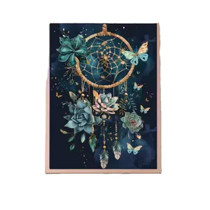 COOLEVE personnalisé carré AB bricolage diamant peinture classique <span class=keywords><strong>attrape</strong></span>-rêves fleur Animal Portrait pour adulte décor à la maison pour la Saint-Valentin - Product Image 1