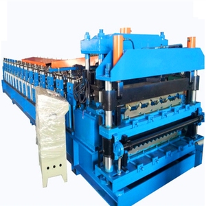 Machine de formage à rouleaux trapézoïdale à double et triple couche <span class=keywords><strong>pour</strong></span> <span class=keywords><strong>tuiles</strong></span> de <span class=keywords><strong>toiture</strong></span> avec moteur 380V, épaisseur 0,3-0,8 mm - Product Image 5