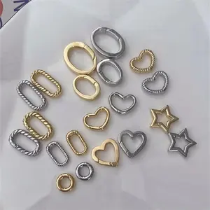 2023 fashion high quality real gold silver plated filled lobster clasp brass jewelry accessories for diy necklace and bracelet