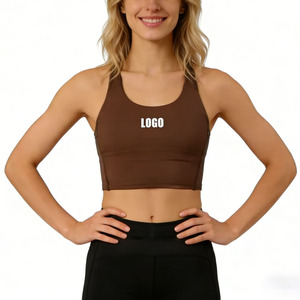 Fabricants OEM personnalisés, débardeur de yoga à dos nageur avec poche, extensible dans 4 directions, respirant, uni, soutien-gorge de sport pour le <span class=keywords><strong>Pilates</strong></span> et l'entraînement pour femmes - Product Image 3