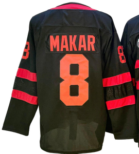 TOP 2025 Nieuw JIAEN Team Unisex Rood Gestikt IJshockey Jersey met Polyester/Katoen, Sneldrogend & Ademend - Product Image 2