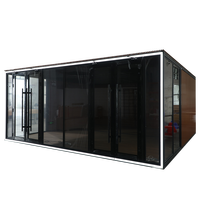 Bâtiment de magasin de détail préfabriqué modulaire portable 3x6m 6x6m, stand d'exposition mobile pour café pop-up