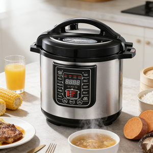 หม้อหุงข้าวไฟฟ้าขนาด 2.5 ลิตร 710 วัตต์ 14 in 1 หม้อทอดอเนกประสงค์พร้อมตะกร้า หม้อสแตนเลสสำหรับครัว KC04002 - Product Image 1