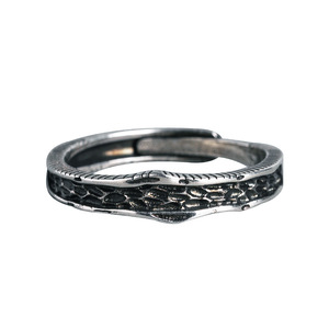 Abyss <b>Rings</b> For Men And Women 925 Sterling <b>Silver</b> Geometric Design <b>Adjustable</b> Couple <b>Ring</b> Unisex Jewelry Gift - Product Image 5