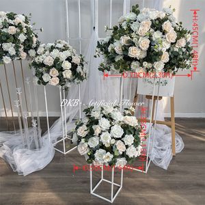 Grande boule de fleurs artificielles en tissu, pièces maîtresses de la décoration, boule de fleurs personnalisée, arrangement de boules de fleurs, fournitures de boules de fleurs - Product Image 6