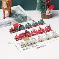 Ornement de train miniature en bois personnalisable, style dessin animé, modèle H1008, cadeau d'assemblage pour enfants de maternelle, pour fenêtre
