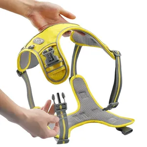 <span class=keywords><strong>Harness</strong></span> Anjing Mewah Ramah Lingkungan, Bernapas, Aman, dengan Set Gesper Reflektif dan Layanan <span class=keywords><strong>OEM</strong></span>, Laris Manis - Product Image 1