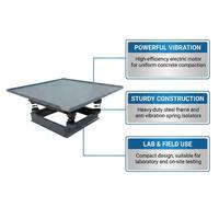 Table vibrante électrique pour béton, agitateur de laboratoire pour essais de compactage de moules à cubes de ciment