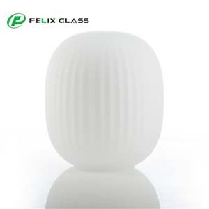 Cubiertas de Lámparas de Vidrio Blanco Opalino, Modernas, Hechas a Mano, Ecológicas, Duraderas, con Diseño de Flores Acordonadas, Acabado Mate o Brillante, para Interiores, Tamaño Personalizado - Product Image 1