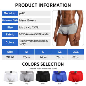 Ropa Interior Masculina, Calzoncillos Boxer de Estilo Sexy, <span class=keywords><strong>Pantalones</strong></span> <span class=keywords><strong>Cortos</strong></span> Masculinos de Alta Elasticidad, Calzoncillos Boxer Transpirables para Hombre - Product Image 2