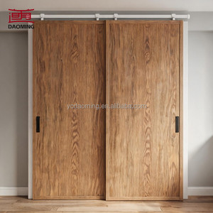 Postmodern İtme-Çekme İç Kapı, Paslanmaz Çelik ve Ahşap Kaplama Yüzeyli Fiberglas - Product Image 2