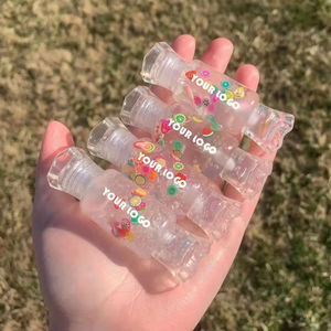 Vente en gros, vente chaude, gel minéral naturel brillant, imperméable, couleur personnalisée, brillant brillant, bonbons, paillettes, gelée, gloss à lèvres pour filles, 1g - Product Image 1