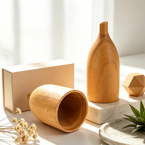 Bouchon de bouteille d'huile essentielle en bois de pin naturel personnalisé, forme dôme polie, finition grain de bois vernie, logo OEM gravé au laser, pour la maison - Product Image 3
