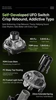 Teclado Mecánico Inalámbrico para Juegos GravaStar Mercury K98 Pro, 98% Inalámbrico, Doble Interruptor UFO con Frecuencia de Sondeo de 8K, Pantalla TFT, Gasket, 8000mAh