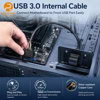 ROMTRONIC OEM USB3.0 IPX4 Conector Hembra Impermeable de 16 Pines, Bloque de Terminales, Arnés de Cableado, Cobre OFC, PVC, 300mm, Control Industrial