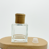 Bouteille vide rechargeable pour diffuseur à bâtonnets 50 ml en verre épais, aromathérapie, bouteille diffuseur à bâtonnets 100 ml avec bouchon en bois à vis